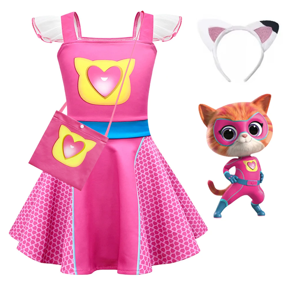 Summer Clothing Europe - Super-lover-Kitties Girls Cosplay Dress with Bag