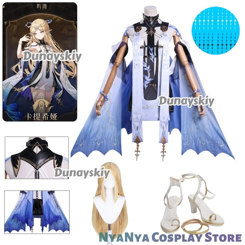 

[Dunayskiy] Игра Wuthering Waves Косплей Платье Cartethyia Косплей Костюм Парик Женщины Cartethyia Косплей Костюм для Хэллоуина