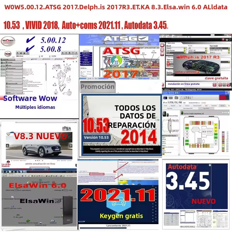 

Alldata Auto Repair Software 10.53 with Autodata 3.45 Autocoms V2021.11 Elsawin 6.0 Etka 8.3 Stakis Vivid 2018 Delphis for key