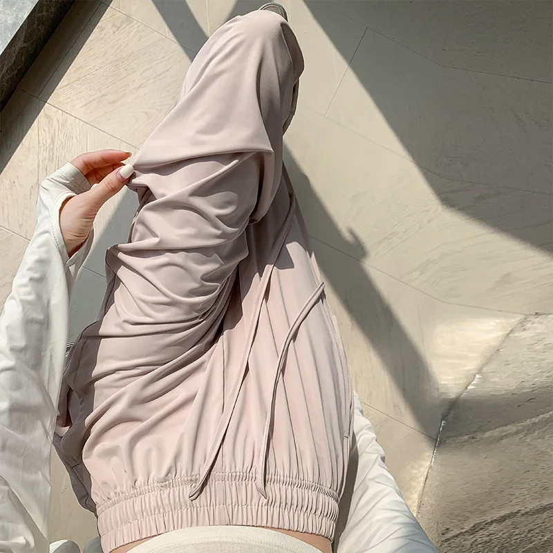 Wijde pijpen broek in wit Dames lente polyester plooien Jeugd stedelijke Kpop tailleband Training Hoge taille Twill Kinetisch gebundeld OL