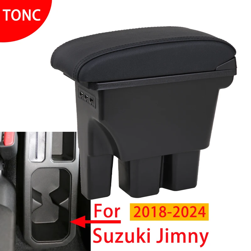 

Автомобильный черный ящик для хранения в подлокотнике, подходит для Suzuki Jimny 2019 2020 2021 2022 2023 2024, аксессуары для салона автомобиля, легко устанавливается