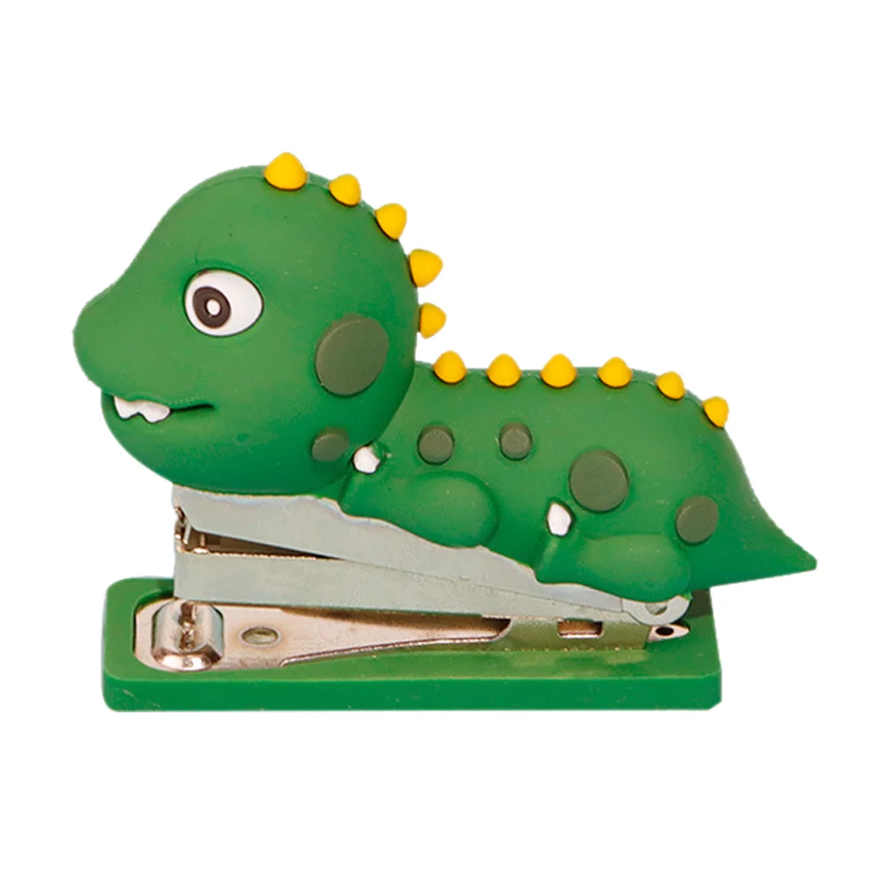 Mini Stapler Office Desk Decor Dinosaur Decors Stapling Tool Portable Silicone Ornament Paper Silica Gel