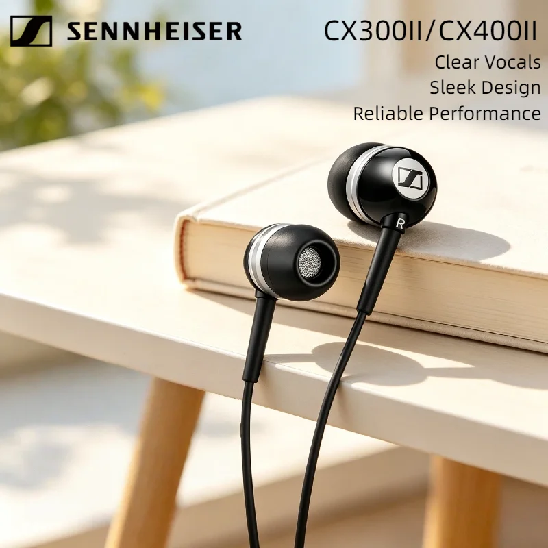 

2026 Sennheiser CX300II CX400II Wired in Ear Headset High Resolution Audio Sound for Laptop PC Phone Tablet Elite Deluxe