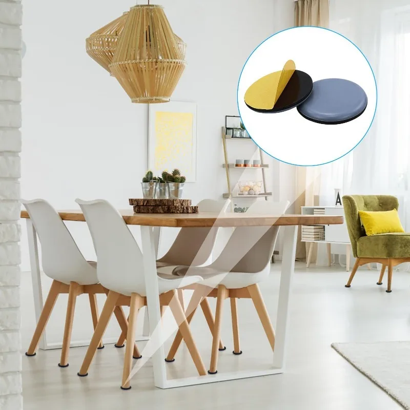 50/60/70mm Self-Adhesive Furniture Slider Pads Chair Table Leg Covers Floor Protector for Smooth Floors Carpets Tile Hardwood So image 5