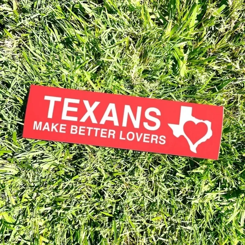 Texans Make Better Lovers Bumper Sticker - TEXAS Vintage Style Travel Decal 80s - Bumper Stickers - Car Stickers