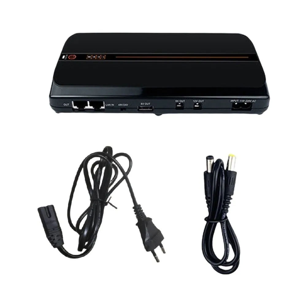 10400mAh Mini UPS= For Router And Modem, 24V/48V PoE Backup Power Supply With Battery For Network Camera And VoIP= Devices