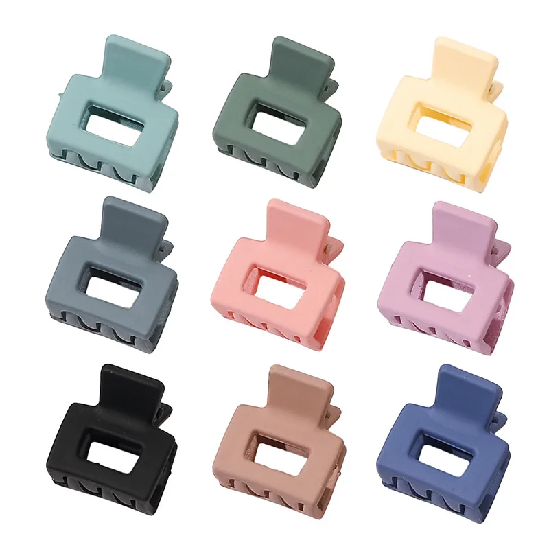 Solid Small Size Square Hair Claws Crab Hair Clips Women Ponytail Clips Hair Styling Tools Hair Accessories Headdress Barrettes