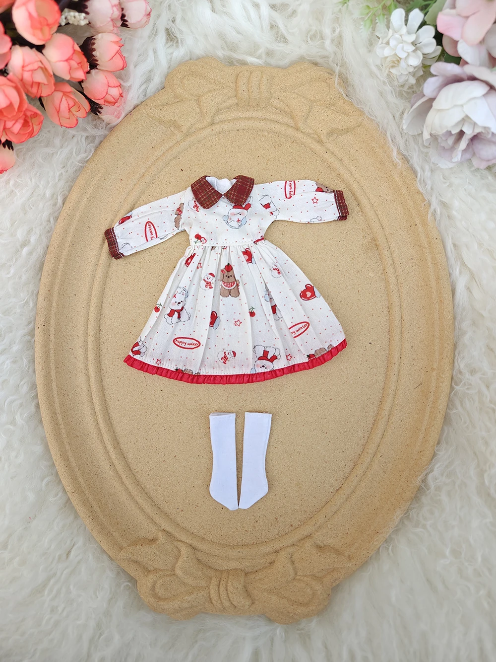 

Blythe doll Clothes Cute spring long sleeves Multi-colored suit Clothes for Ymy Licca Azones Ob22 24 27 YMY Doll Accessories