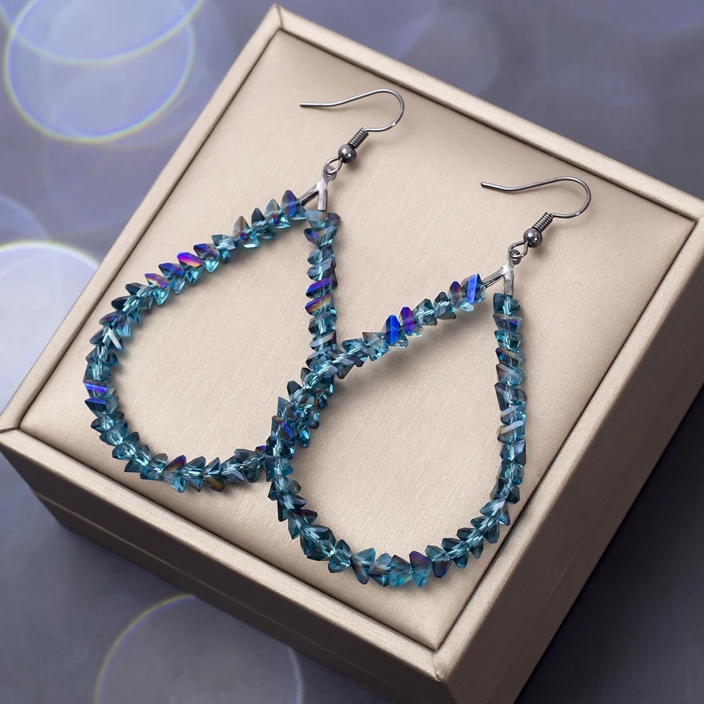 Neue handgefertigte Perlen-Ohrringe in Tropfenform für Damen, Vintage-Luxus, Imitationskristall, elegant, Trend 2026, für Urlaub und Alltag, Schmuck – Detail 20
