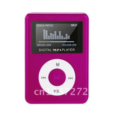 Metal Clip Portable MP3 Player Mini USB Digital Mp3 Music Player LCD Screen Support 32GB Micro SD TF Card Slot