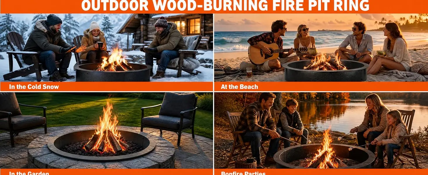 Smokeless Fire Pit Ring Steel Fire Ring