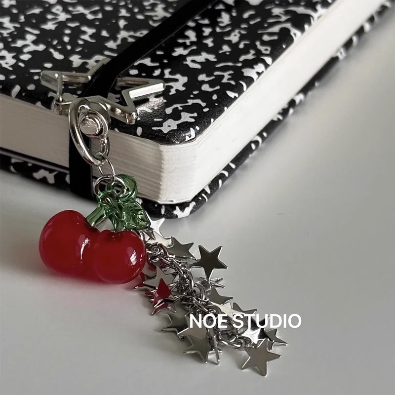 

Newly LaunchedCute and Sweet Strawberry Cherry Star Keychain Bracelet Pendant AirPods Pendant Man Or Women Gift