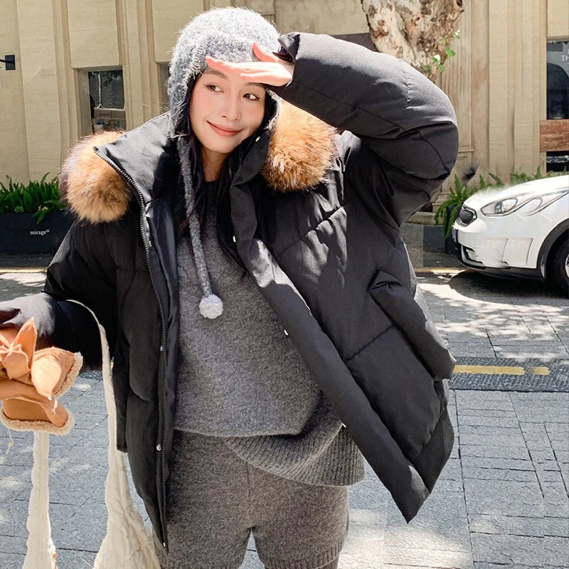 

2025 новая европейская и американская многофункциональная теплая куртка с кожаным воротником и капюшоном для отдыха, хлопковая куртка