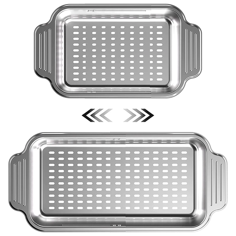 

Over the Sink Colander Strainer Basket - Wash Vegetables and Fruits, Drain Pasta and Dry Dishes - Extendable - Kitchen Tools