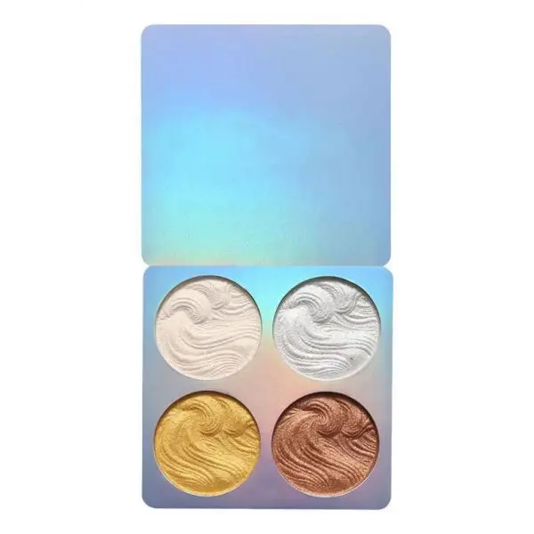 

4x 4-Color Highlighter Eyeshadow Makeup Shimmering Shade Pressed for Eyebrow Wedding Party