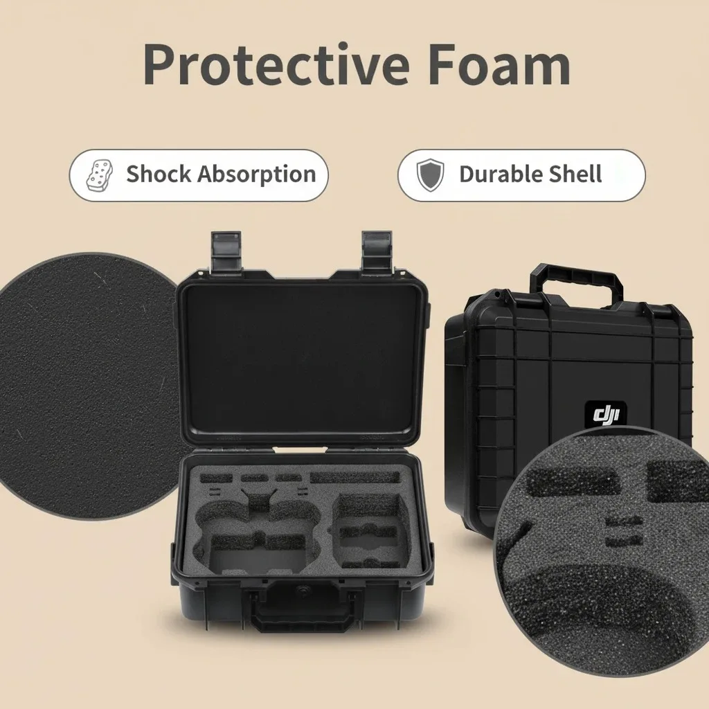 Für DJI NEO 2 Koffer-Tasche, explosionsgeschütztes Gehäuse, tragbare wasserdichte Box, Hartschalenkoffer mit großer Kapazität für Neo 2 Zubehör. – Detail 6
