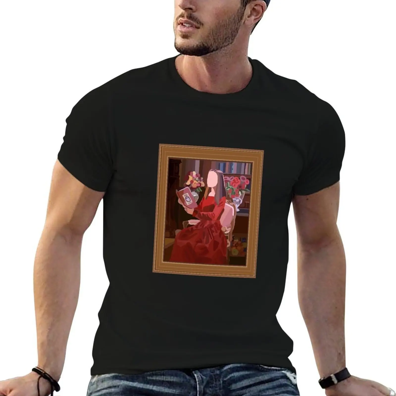 Portrait of Rory in Richards Study T-Shirt essential t shirt t shirt personalised t shirts for man cotton soft T-shirt