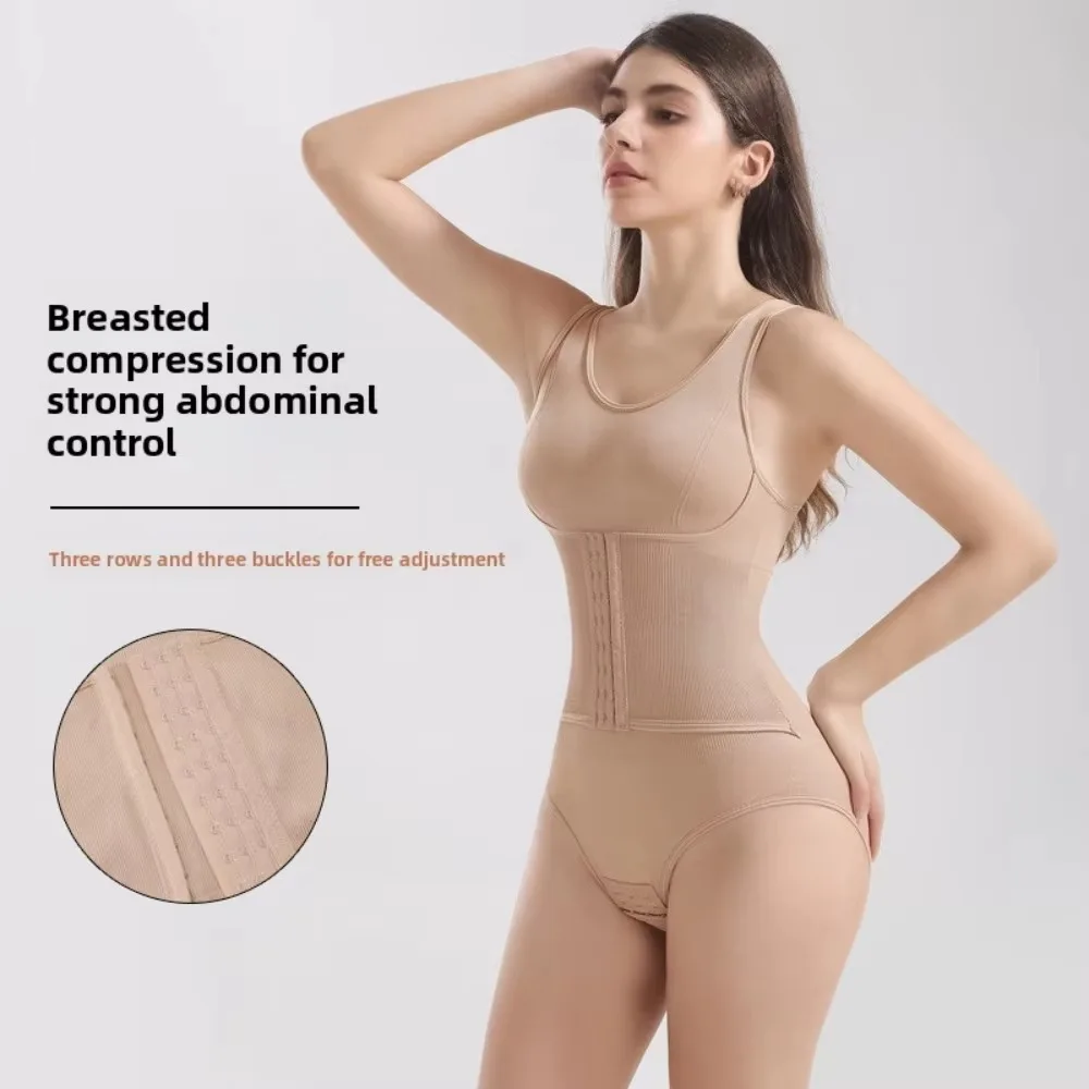 Women Front Closure Bodysuit Shapewear Tummy Control Brief Compression Body Shaper Daily Comfy Shaping Underwear