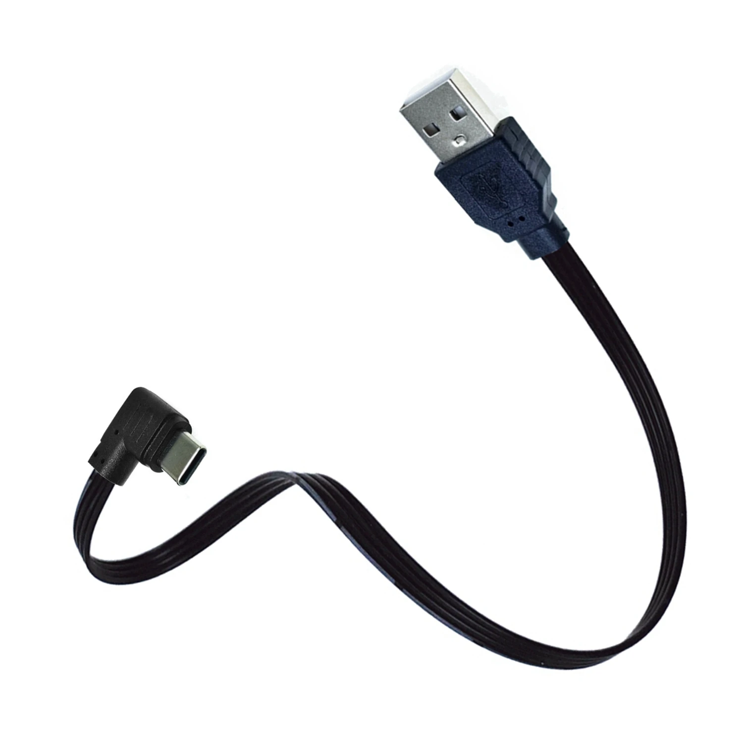 0,3 M USB-C Typ C Männlich BIS Unten Links Rechts Abgewinkelt 90 ° zu USB 2,0 Männlichen Daten Kabel USB typ-c Flache Kabel 0,1m