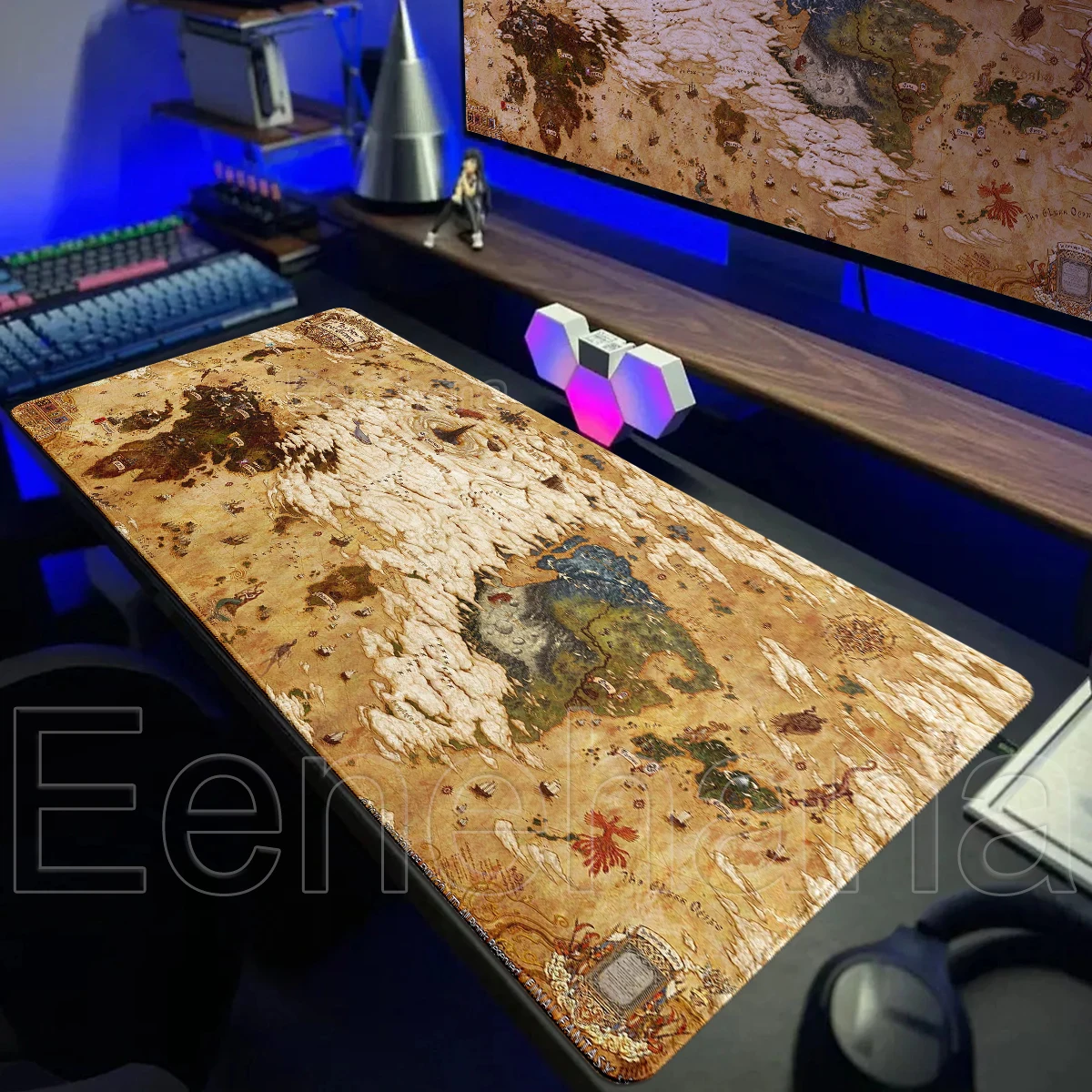 Playmat Final Fantasy Rubber Deskmat Anime Stitch Edge Mousepad Gaming Table Pad Gamer PC Accessories Office HD Large Mouse Mats