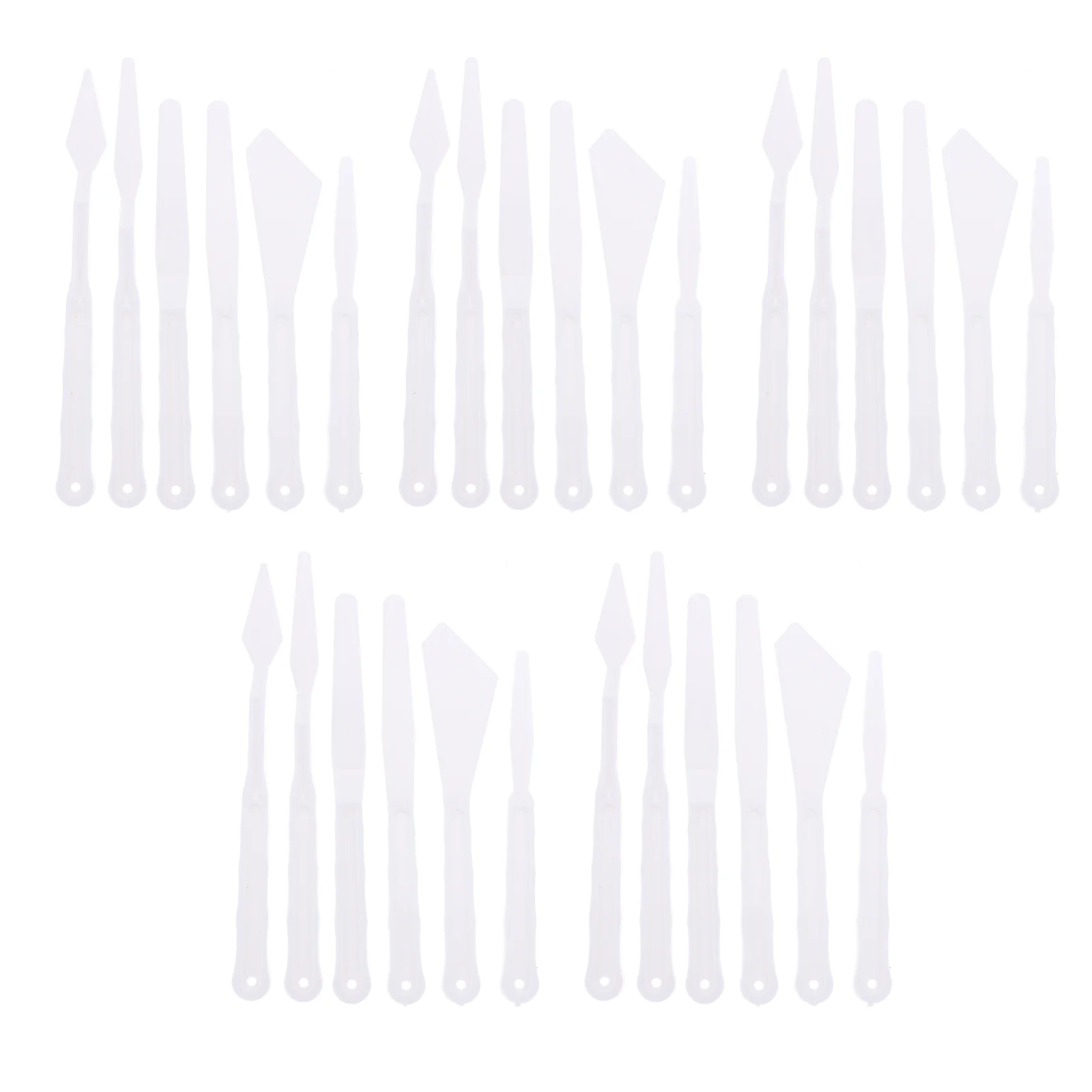 

30 Pcs Paint Palette Knife Painting Mixing Scraper Plastic Spatula Practical Accessories Professional Portable Pigment