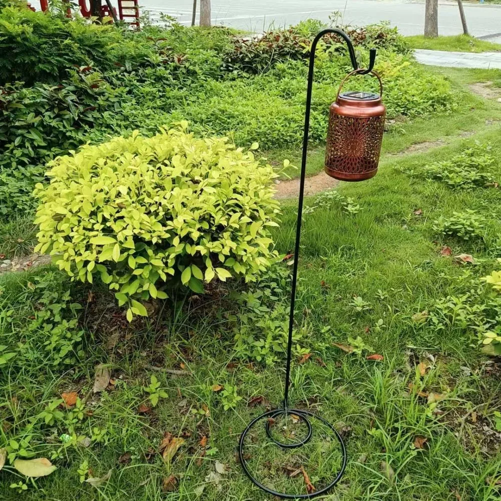 Rust Resistant Iron Shepherd\\\'s Hook Display Stand 1.2 m Height for Outdoor Indoor Garden Lanterns Plants Decor
