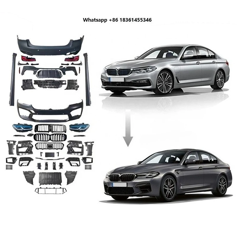 For 5 Series G30 to 2021Y M5 LCI Body Kits G30 Old to New Car Bumpers Headlight Taillight G30 M5 Facelift Auto Parts2018-2020Y