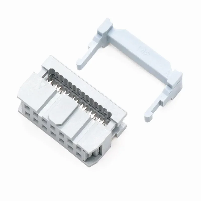 5/10Pcs Gray Fc-8/10/14/16/20/30/34/40/50/64 Pin Female Plug Idc Box Header Socket Connector 2.54mm For Computer Down Cable Wire