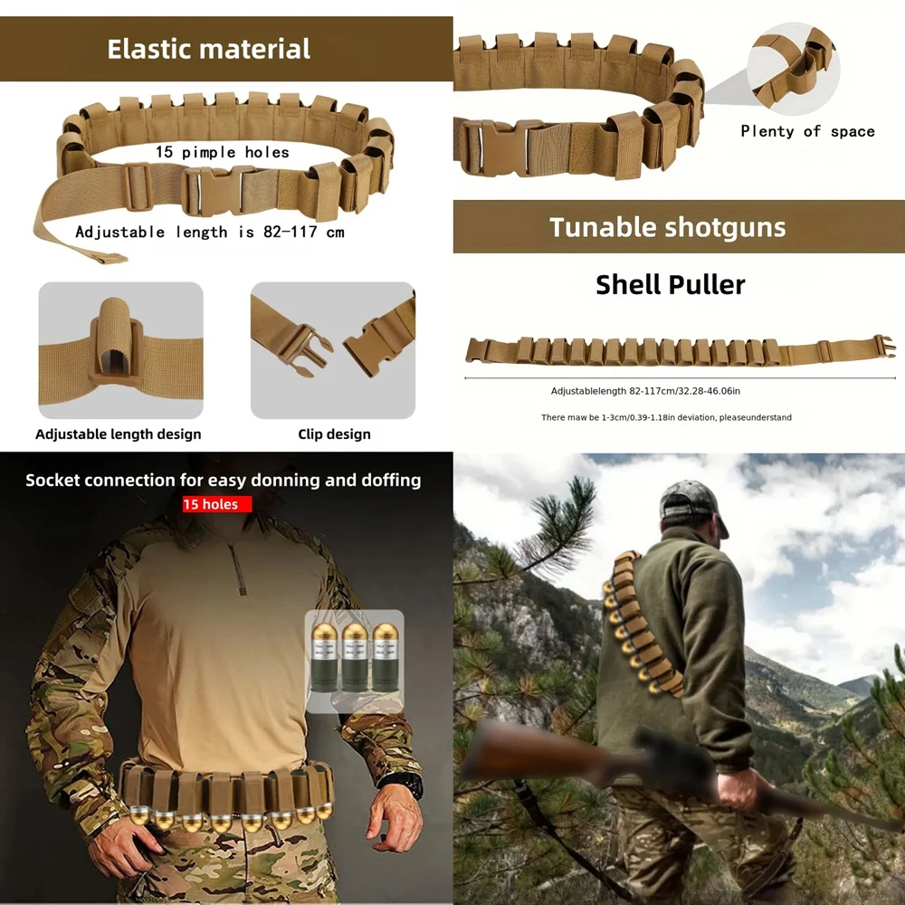 حزام تكتيكي مادة النايلون 15 قطعة نموذج قنبلة يدوية حزام الكتف قنبلة تخزين حزام أداة حقيبة الصيد CS معدات الرماية