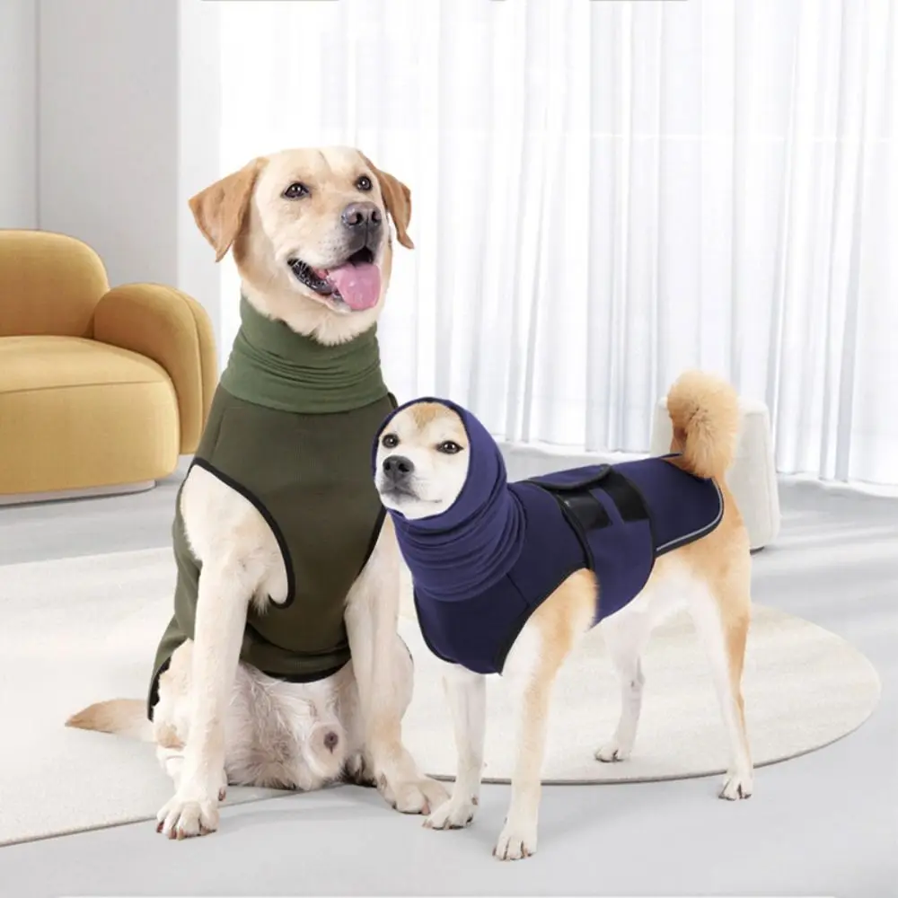 Noise-proof Dog Calming Hoodie Anxiety Relief Reflective Pet Earmuff Breathable Noise Protection Dog Vest Jacket Small Large Dog