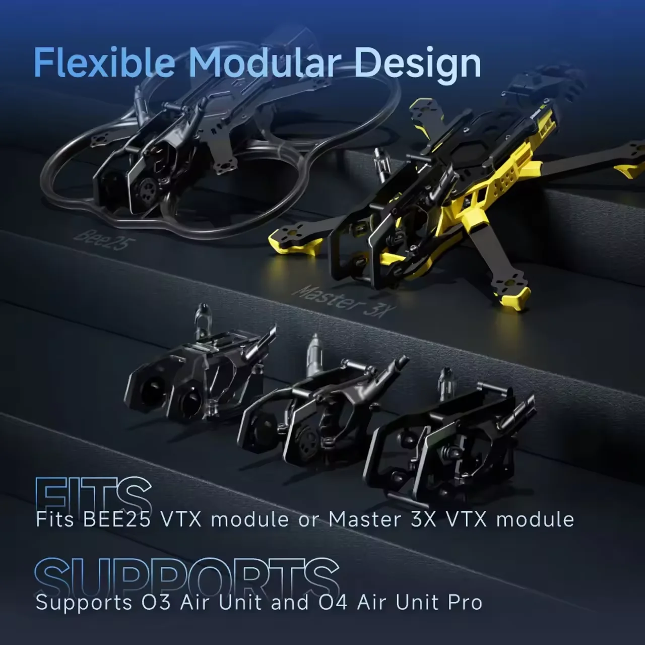 SpeedyBee Master3X Telaio modulare 3 - 3,6 pollici FPV Racing Drone Freestyle Telaio Design leggero di alta qualità per un volo veloce