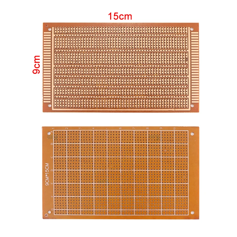 5ชิ้น DIY กระดาษต้นแบบขนาด9*15ซม. PCB แผงวงจรทดลองอเนกประสงค์สามในสี่ห้ามีรู90x150mm