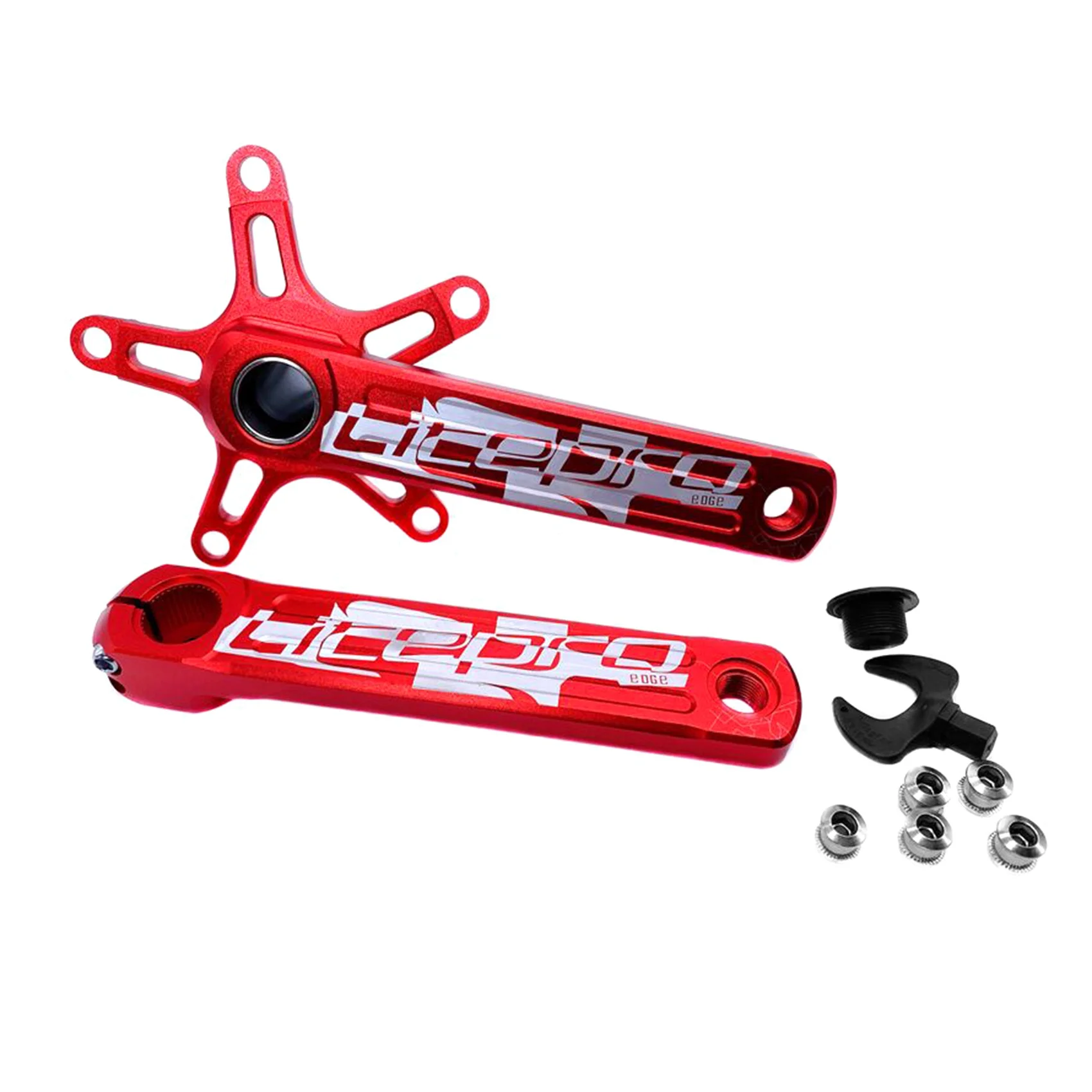 

Litepro Edge Crank 130BCD 170mm 5Claw Aluminum Alloy CNC Press-in Bottom Bracket Road Folding Bike Crankset Part-Red