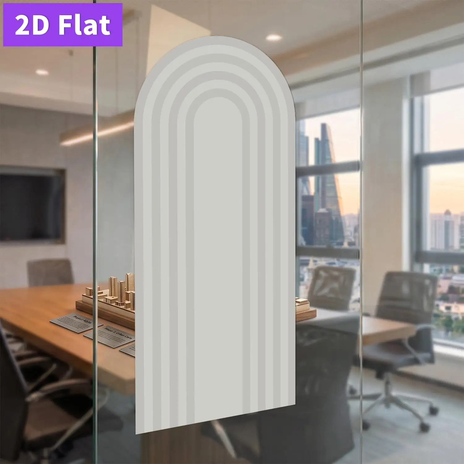 1 piece of concentric arched wall sticker with multiple color options, self-adhesive magnetic wall sticker, 45*100cm