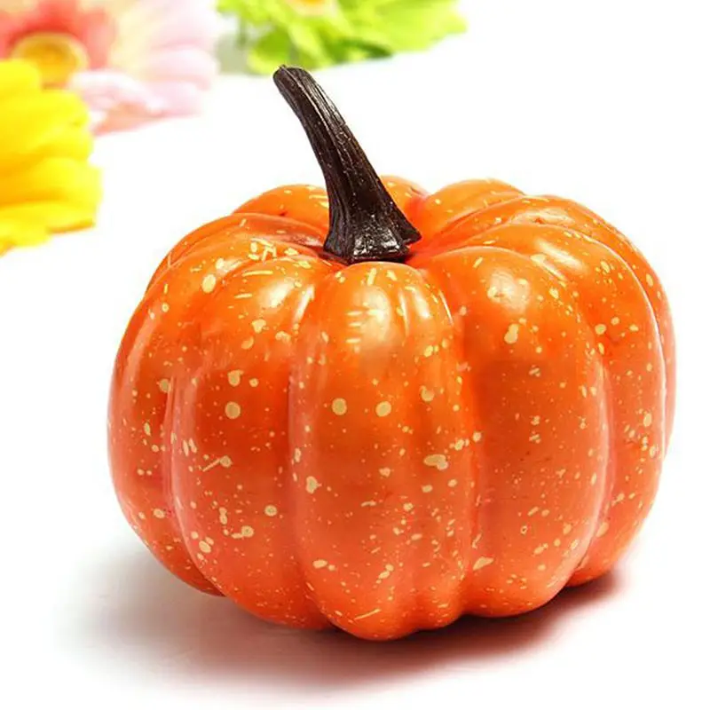 

12Pcs Artificial Pumpkin Foam Green Yellow 55cm Fall Autumn Harvest Decoration Halloween Thanksgiving Wedding Table