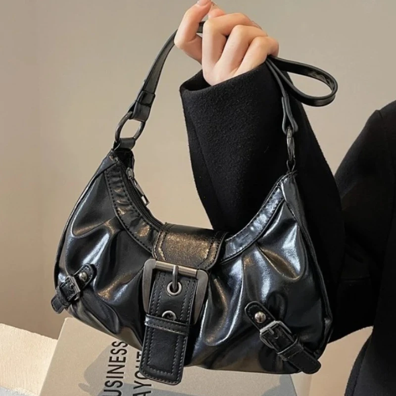 Bolso de hombro Hobo plisado Retro Y2K para mujer, superventas, bolso de mano estilo Maillard para axilas, bolsos de mano para viajes, trabajo, compras