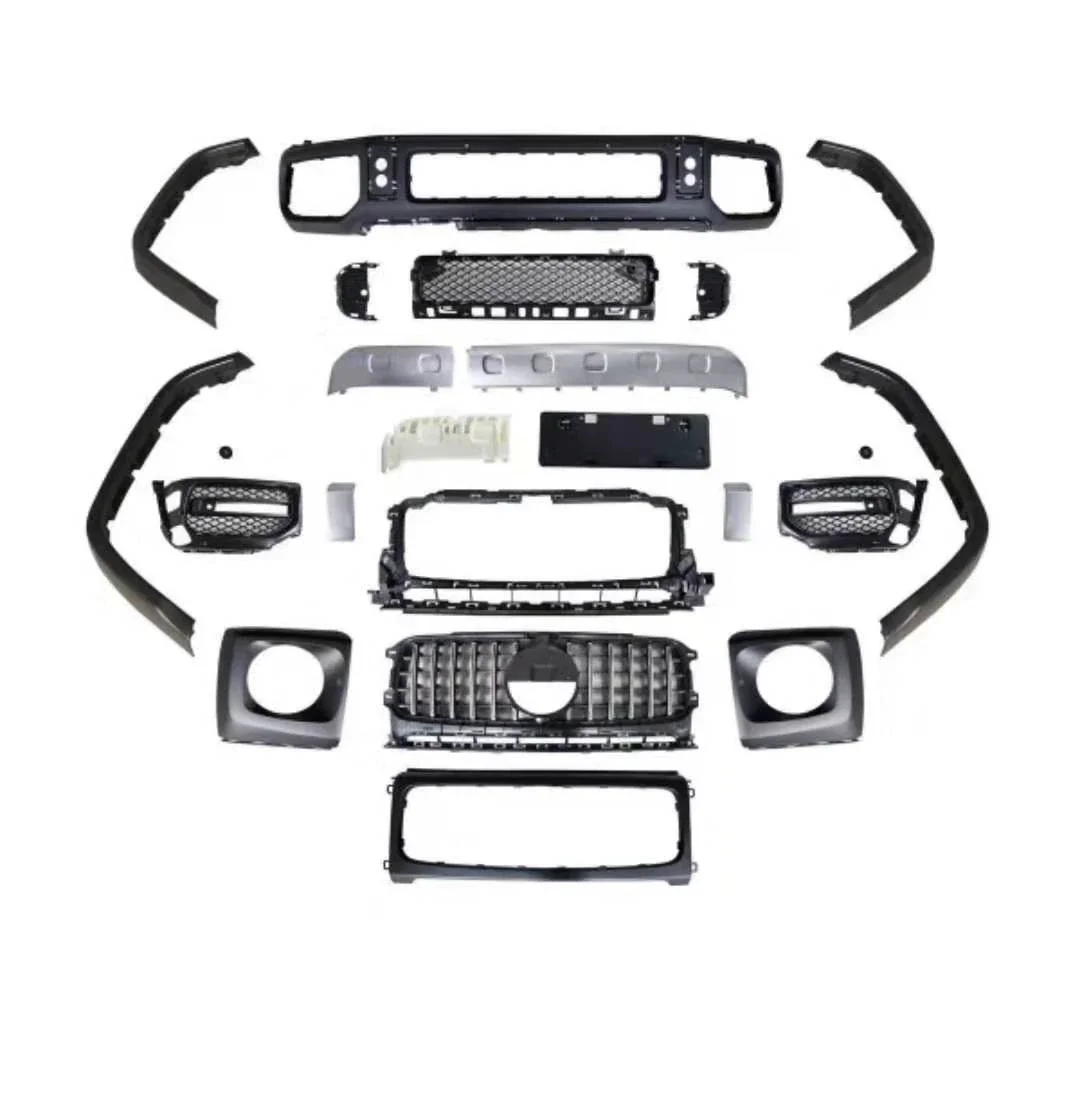 Body Kit Front Bumper Grill Trim Assembly for Mercedes-Benz G500 2019 Modified G65 AMG Kit Headlight Frames Car Accessies