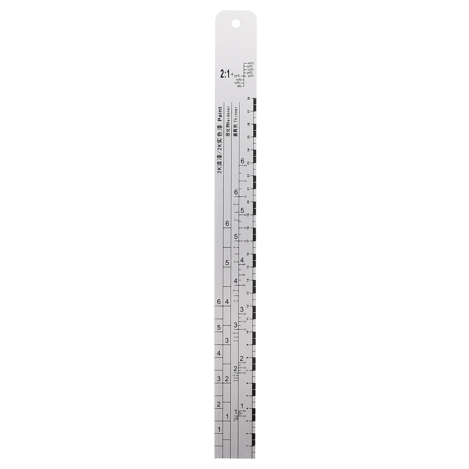 

Stainless Steel Mixing Ruler Graduation Scale Measuring Stick For Automotive Repair Precise Ratio Stirring Durable Lightweight