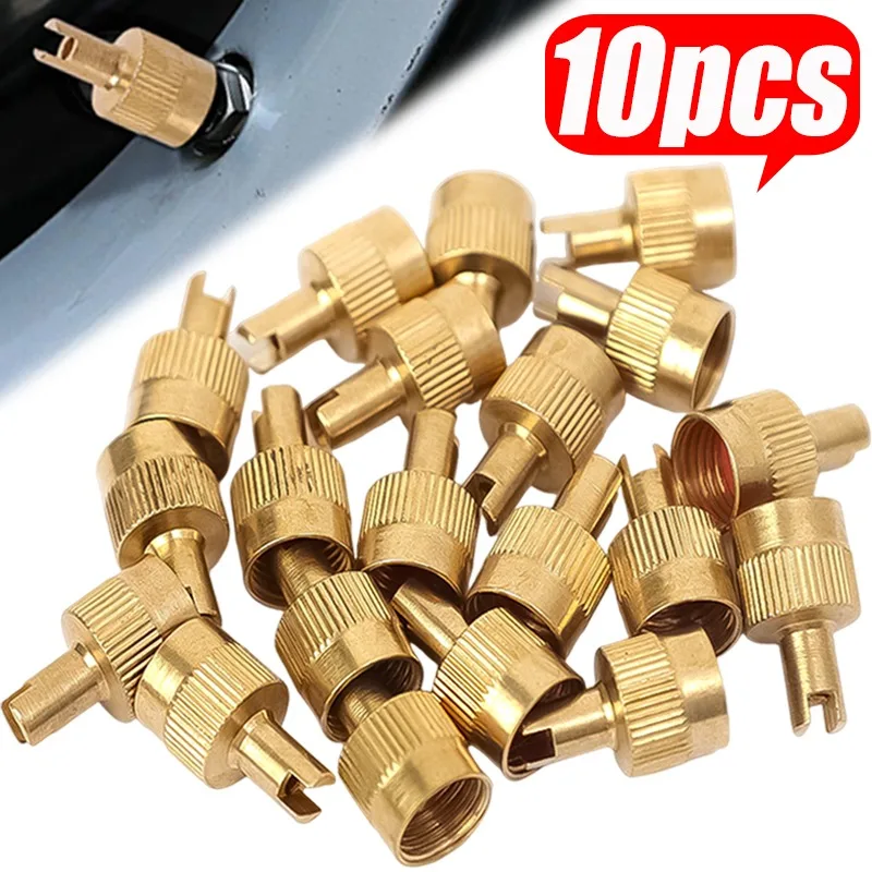 10pcs Car Motorcycle Tire Valve Cap with Heart Removal Tool Slot Head Valve Stem Caps Truck Bike Rim Valve Caps Dust Cap