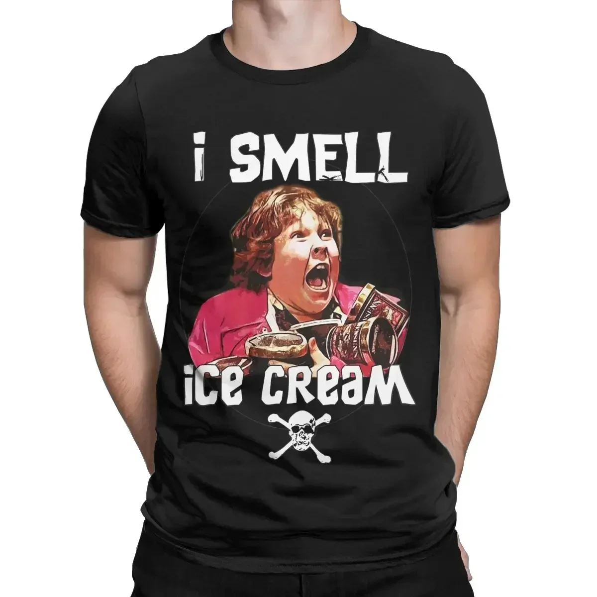 I Smell Ice Cream Chunk Goonies Men T Shirts Creative Tee Shirt Short Sleeve Crew Neck T-Shirt Pure Cotton 4XL 5XL Tops