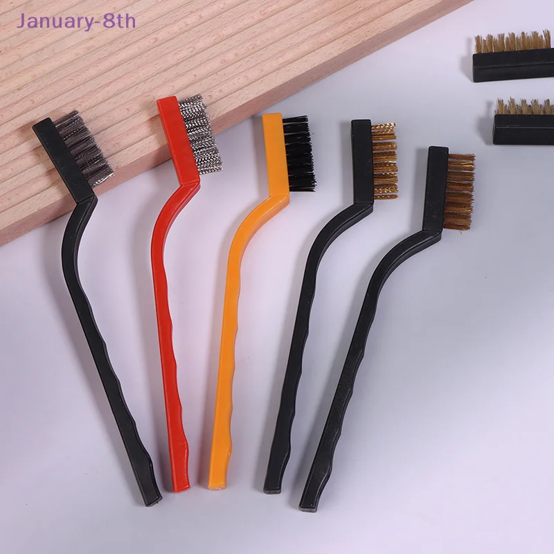 6 Or12 Pcs Toothbrush Mini Copper Steel Wire Brush Wire Brush Dirt Hard Cleaning Toothbrush