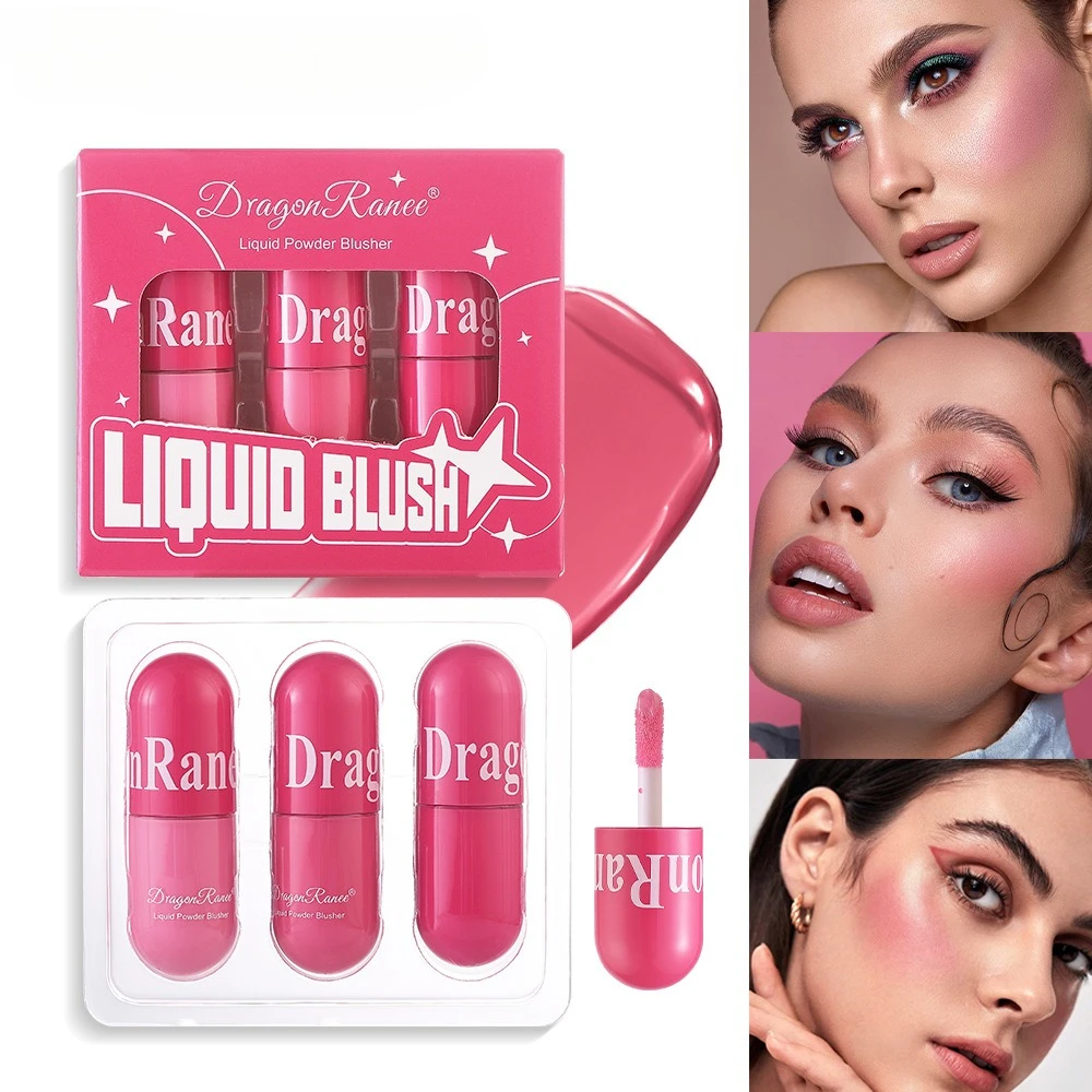 

Liquid blush naturally enhances complexion brightens facelift rouge liquid set three packs of blush liquid set Makeup
