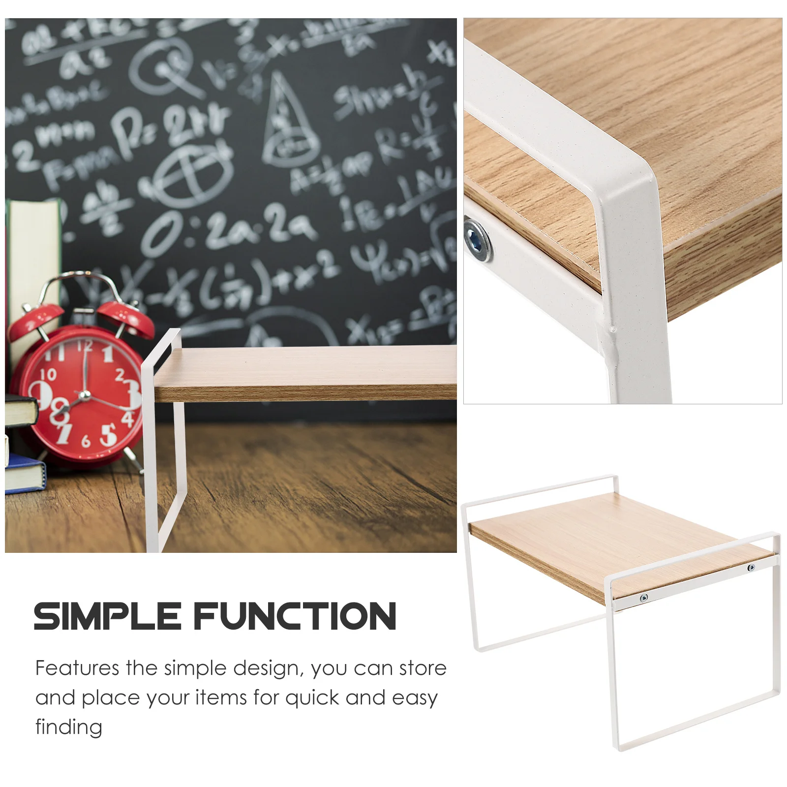 Iron Desk Organizer 6-Tier Sturdy Storage Rack Desktop Organizer Shelf For Office Home Study Room Book Magazine Sundries