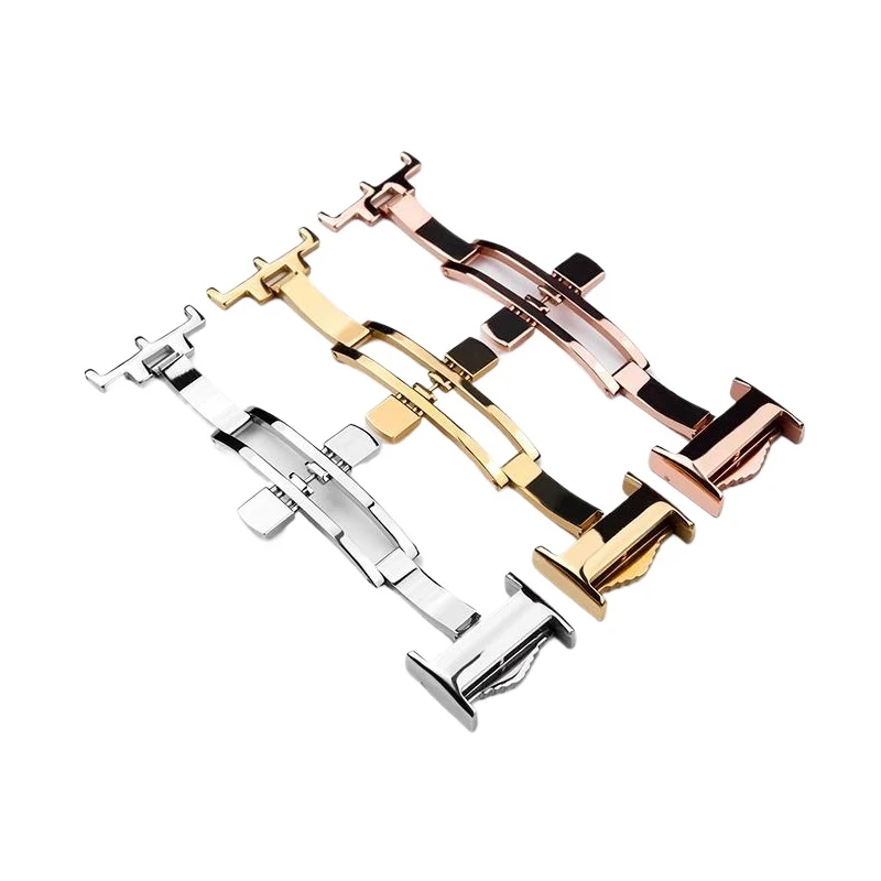 For Longines Watch Buckle Stainless Steel Butterfly Buckle Width 18mm Craftsman Moon Phase L2 Boya Kangkas Founder 14mm 16mm