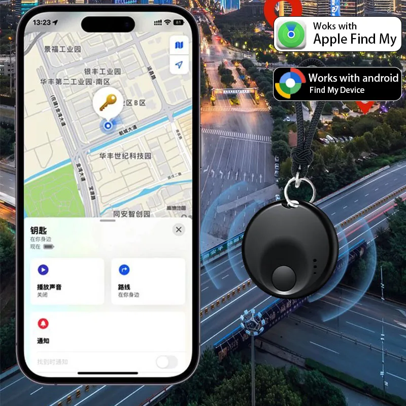 

Двухрежимный интеллектуальный трекер Find My GPS Air Tags Портативный с концентратором системы iOS или Android Двухдиапазонное устройство для совместного использования местоположения