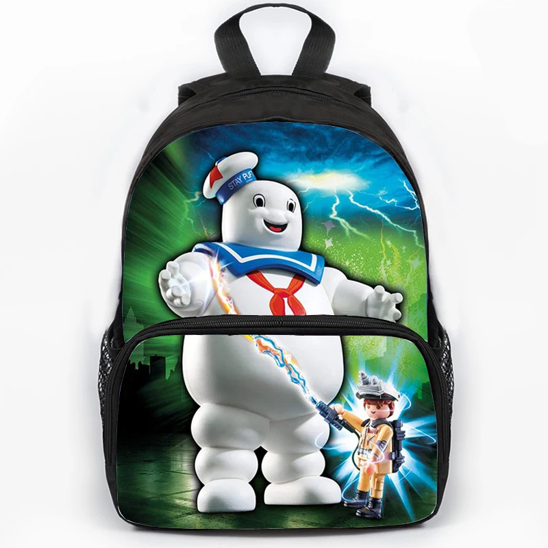 Nylon Backpack with Ghostbusters Prints Cartoon Anime School Bag Custom Large Capacity Kids Bags for Boys Girls Student Backpack