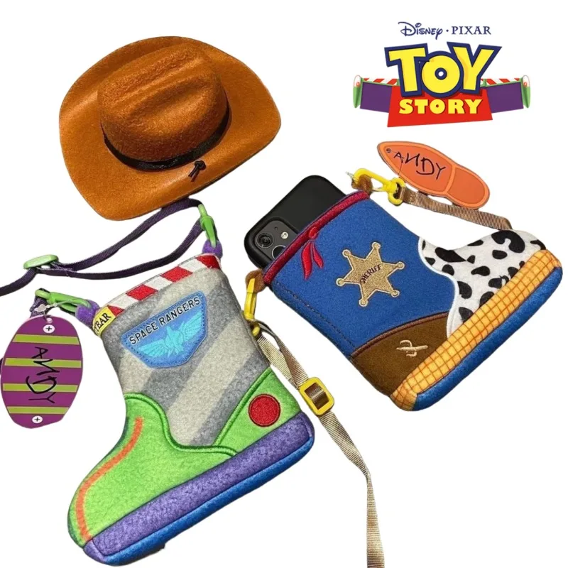 Toy Story Buzz Lightyear Cartoon Phone Bag Woody Shoe Style Change Everything Mini Shoulder Crossbody Bag Cute Student Girl Gift