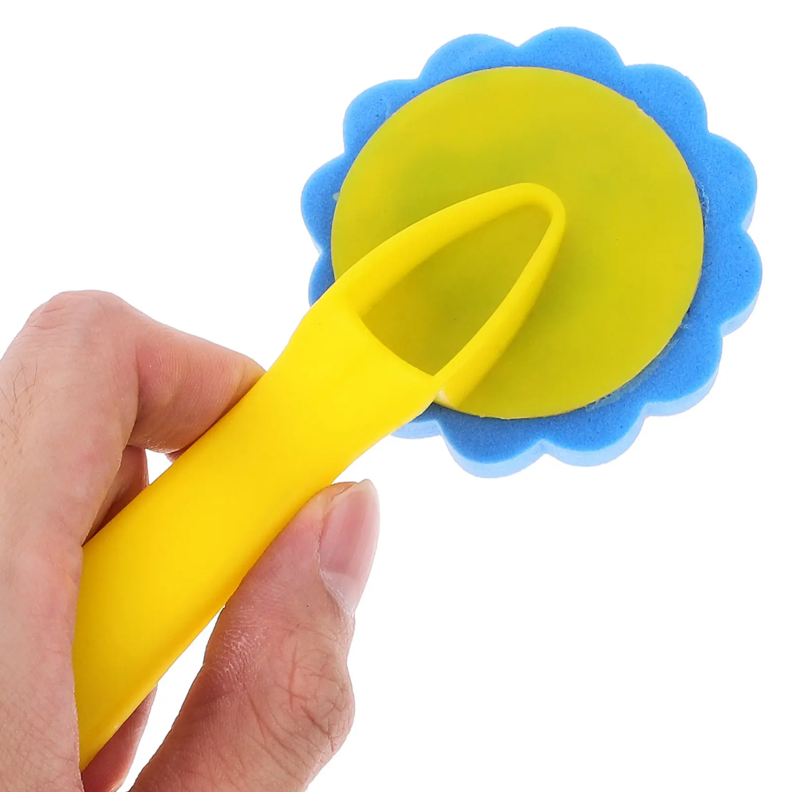 4Pcs Childrens Art Stamp Sponge Brush Set Early Education Painting Tools for Kids Fine Motor Skills Development Fun Colorful