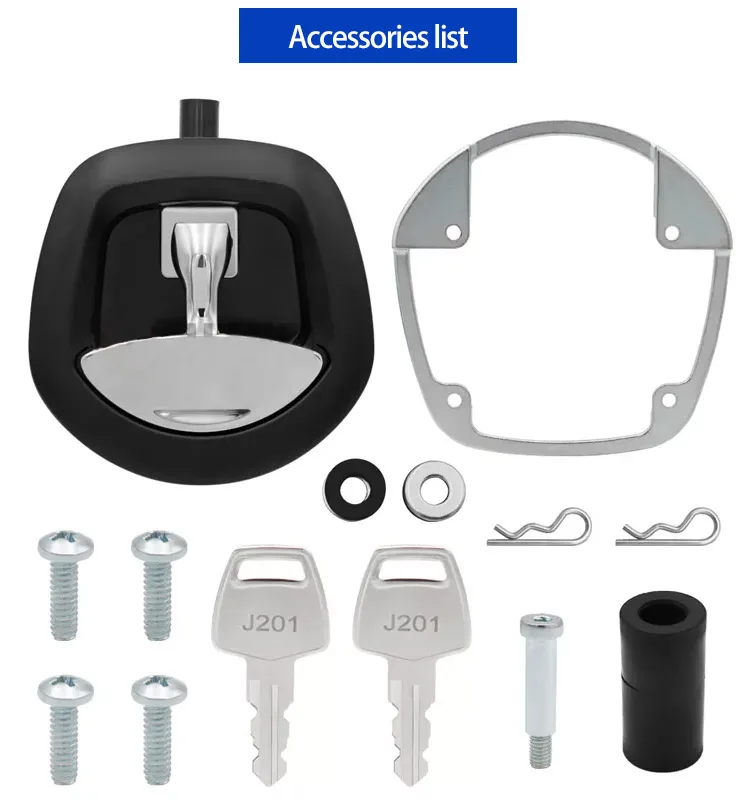 Heavy Duty Truck Toolbox Compression Whale Tail Latch, Zinc Alloy Fishtail Paddle Lock with Handle for Truck Trailer