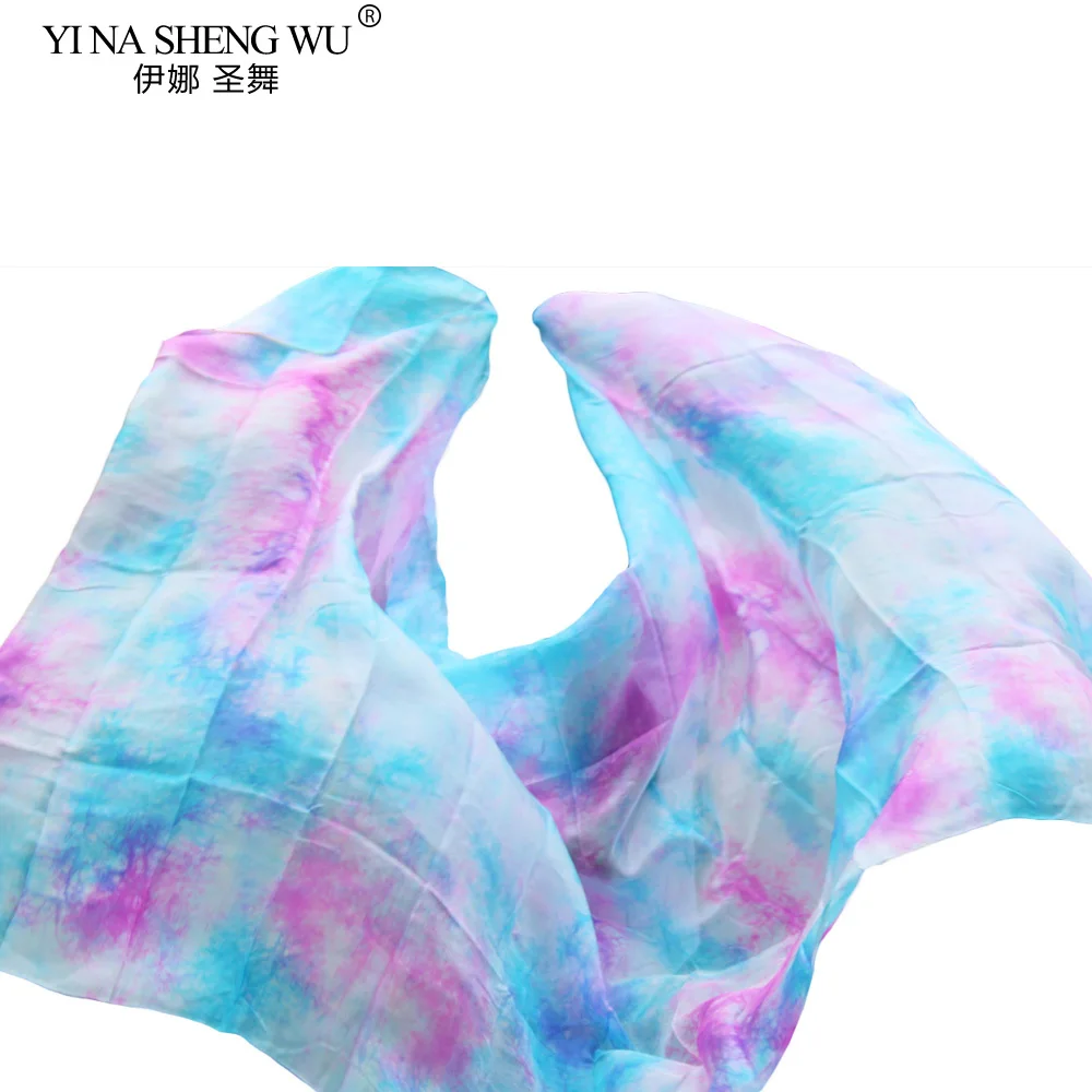 100% الحرير جودة عالية رخيصة الرقص الحجاب المرأة مثير 100% الحرير الرقص الشرقي الحجاب بالجملة التعادل الصباغة ألوان متعددة المتاحة #5
